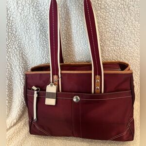 Elegant Burgundy Tote Bag